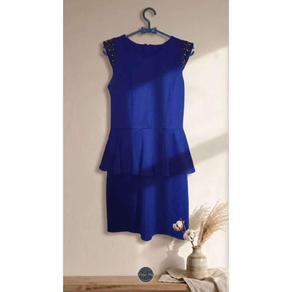 Gaun Dangdut Biru Navy (Preloved)