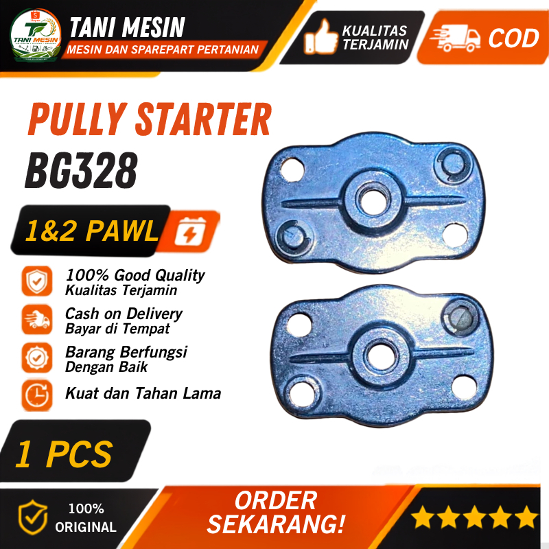 Pully Starter Kuda-Kuda Engkol  BG328 1 Pawl & 2 Pawl Mesin Potong Rumput / Starter Assy BG328 Mangk
