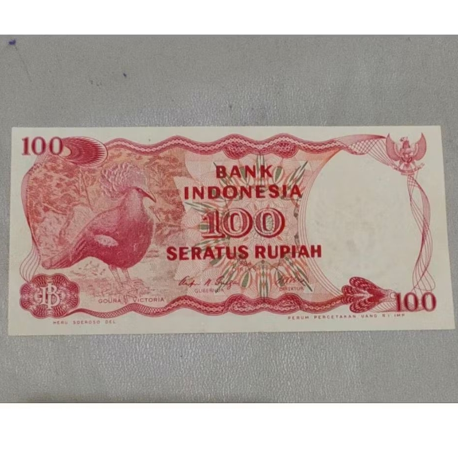 uang 100 burung seri SSS UNC/gress