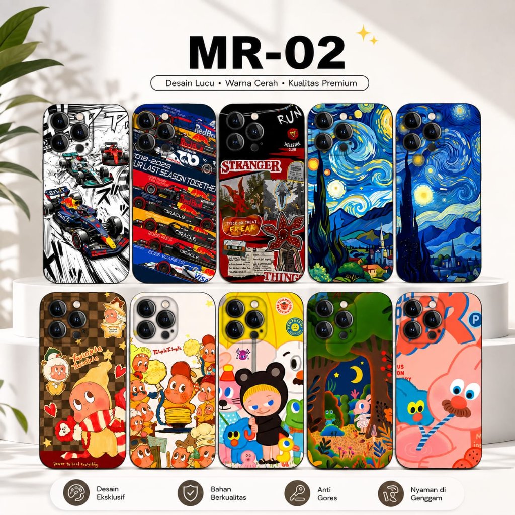 Case Karakter Kartun Racing, Aesthetic Silikon For Vivo V5 Vivo V5 Plus Vivo X70 Pro Vivo X80 Pro Vi