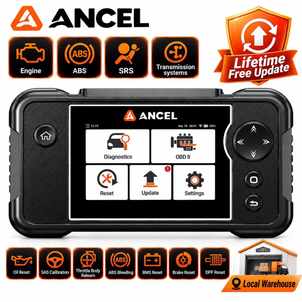 ANCEL FX2000 Pro Car OBD2 Scanner Diagnostic Tool Engine ABS SRS Transmisi Scan 7 Reset Code Reader 
