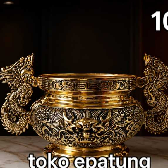 hiolo / hio lo naga - kuningan taiwan - 10.5 inch - kuping naga
