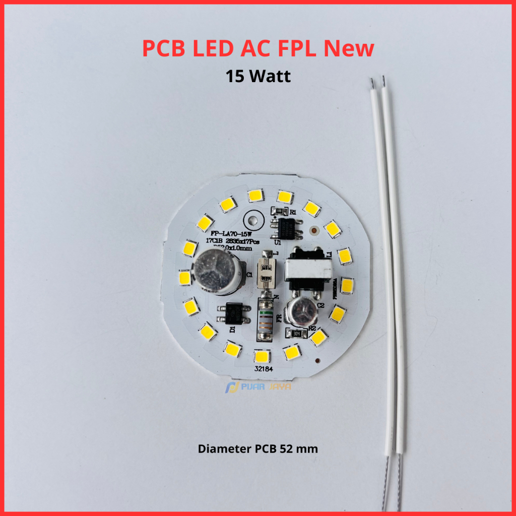 PCB LED AC 15 Watt FPL Modul Mesin Lampu LED 15W PCB Lampu LED Nyala Super Putih