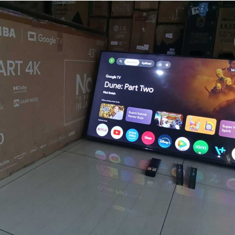GOOGLE TV LED TOSHIBA 43 INC UHD 4K SUDAH DIGITAL KONDISI BEKAS MASIH SEGEL (397L)
