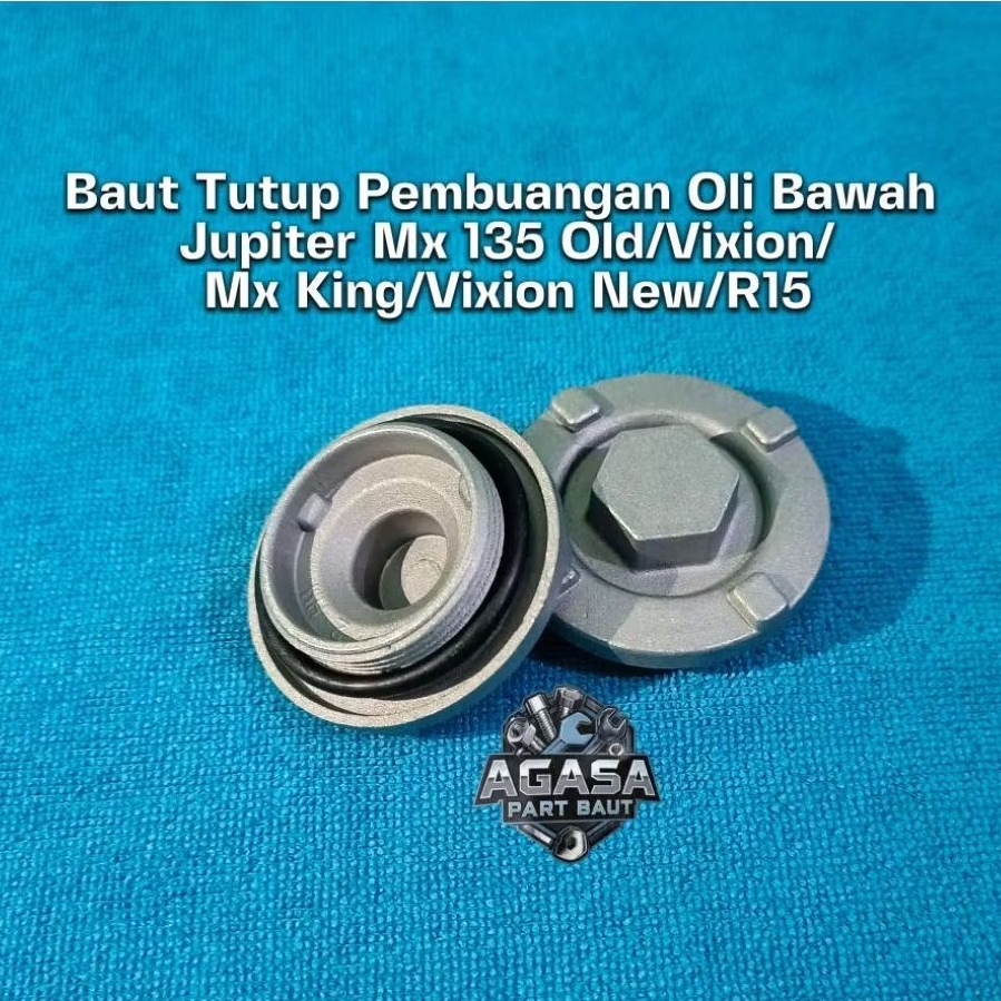 Baut Tutup Pembuangan Oli Bawah Jupiter Mx 135 Old/Vixion/Mx King/Vixion New/R15