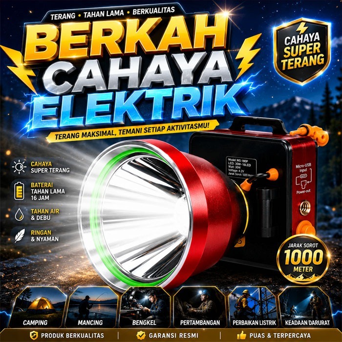 MITSUYAMA HEADLAMP SENTER KEPALA 200 WATT MS-180P