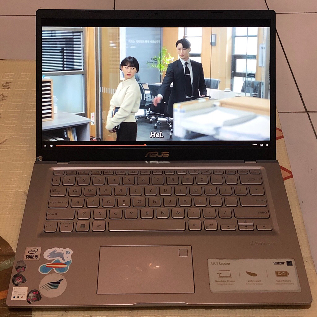 Second Bekas Preloved Laptop ASUS VIVOBOOK A416JAO VIPS552 Intel Core i5 Silver RAM 4GB SSD 512GB Wi