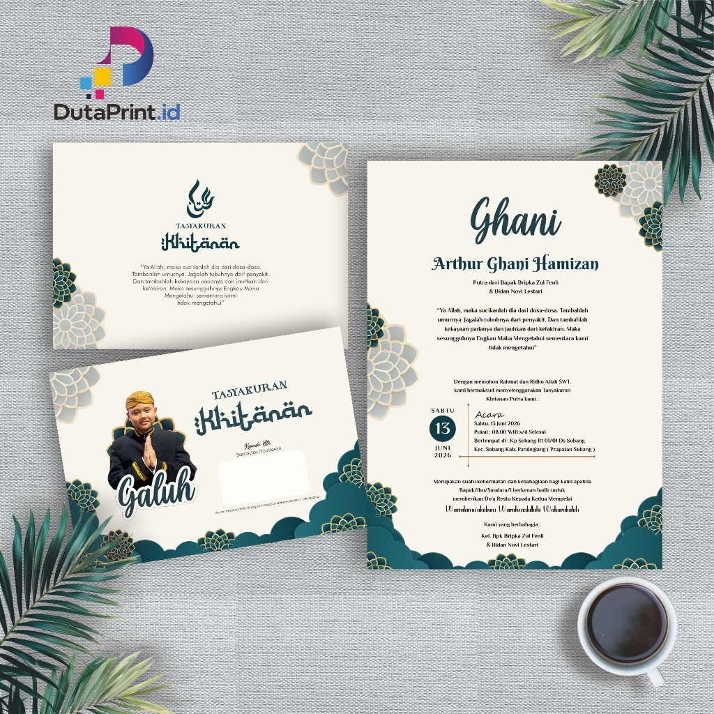 UNDANGAN KHITAN, UNDANGAN WALIMATUL KHITAN, MURAH, KEKINIAN, MEWAH , ELEGAN