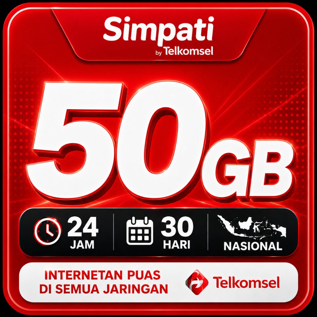 Simpati 30GB 50GB 24 Jam 30 Hari | Kuota Internet Nasional Murah