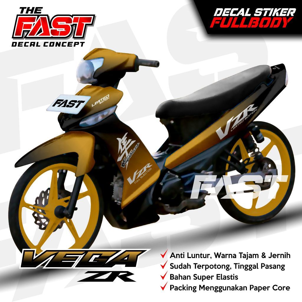 Decal Vega ZR Full Body Stiker Vega ZR Full Body Striping Vega ZR Variasi Full Body Decal  Vega ZR b