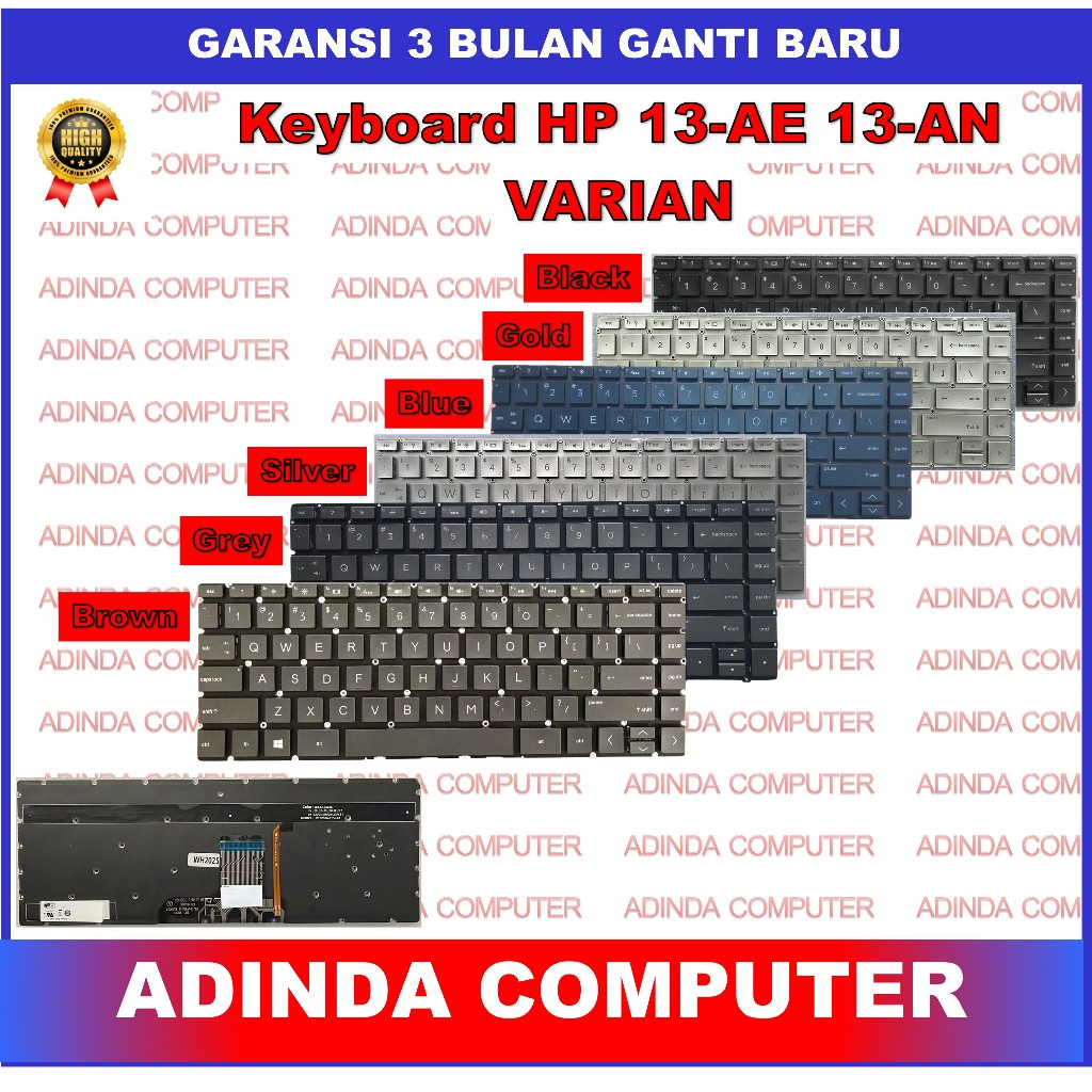 Keyboard HP Pavilion 13-AN 13AN 13-AN0030WM 13-AN0031WM 13-AN1033TU Silver Baclight Backlite
