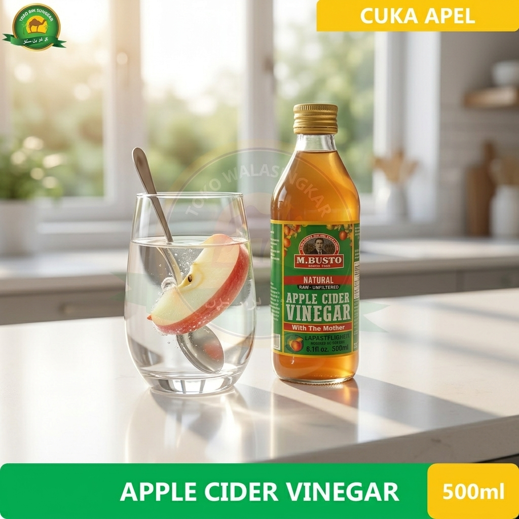Cuka Apel / Apple Cider Organik M Busto // APPLE CIDER VINEGAR HALAL 500 ML