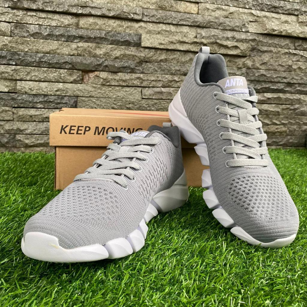Sepatu Lari Pria ANTA Superflex Original - Abu-abu / Running Shoes Pria Sneakers Sport