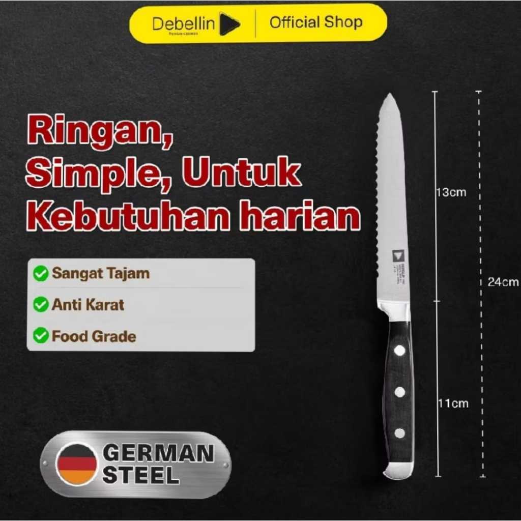 Debellin UTILITY KNIFE 5” Messer Pro Pisau Dapur Premium Cookware German Stainless Steel 4116