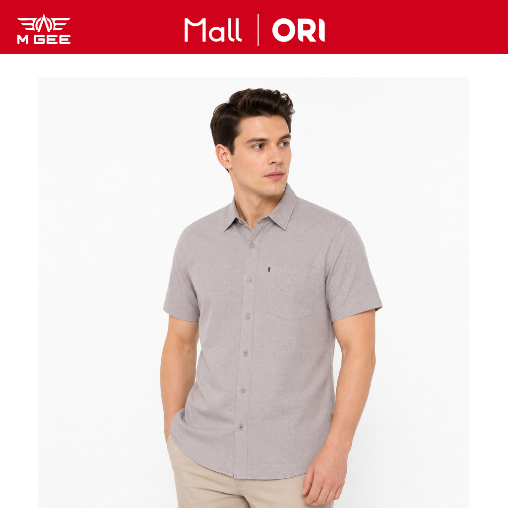 MGee Kemeja Pria Lengan Pendek Regular Shirt ALTO C115 Cream
