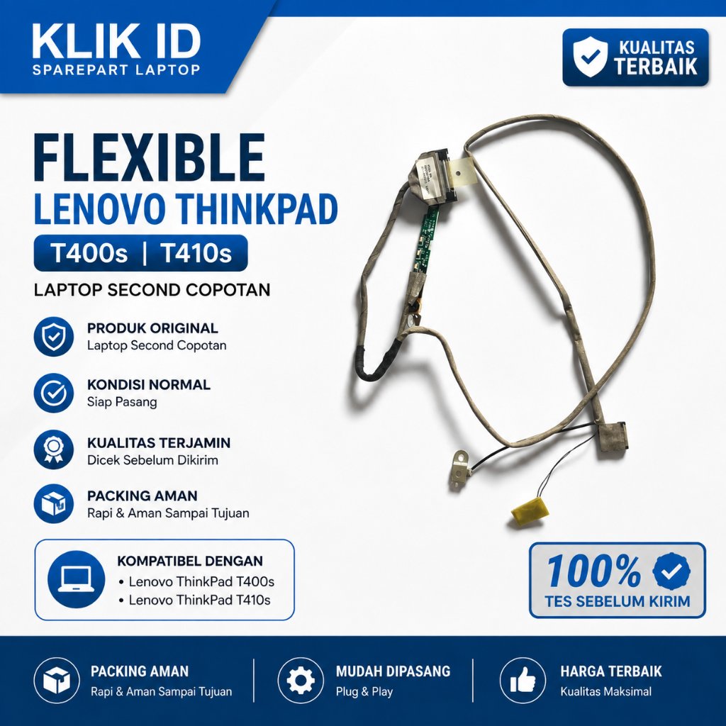 Kabel Flexible Lenovo ThinkPad T400s T410s Original Second Copotan Sparepart