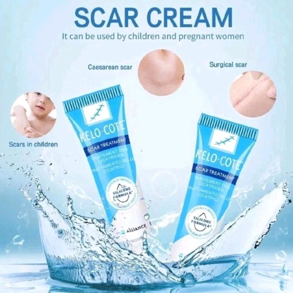 KELO-COTE Advanced Formula Scar Gel Original 15g | Gel Penghilang Bekas Luka Operasi Caesar Keloid