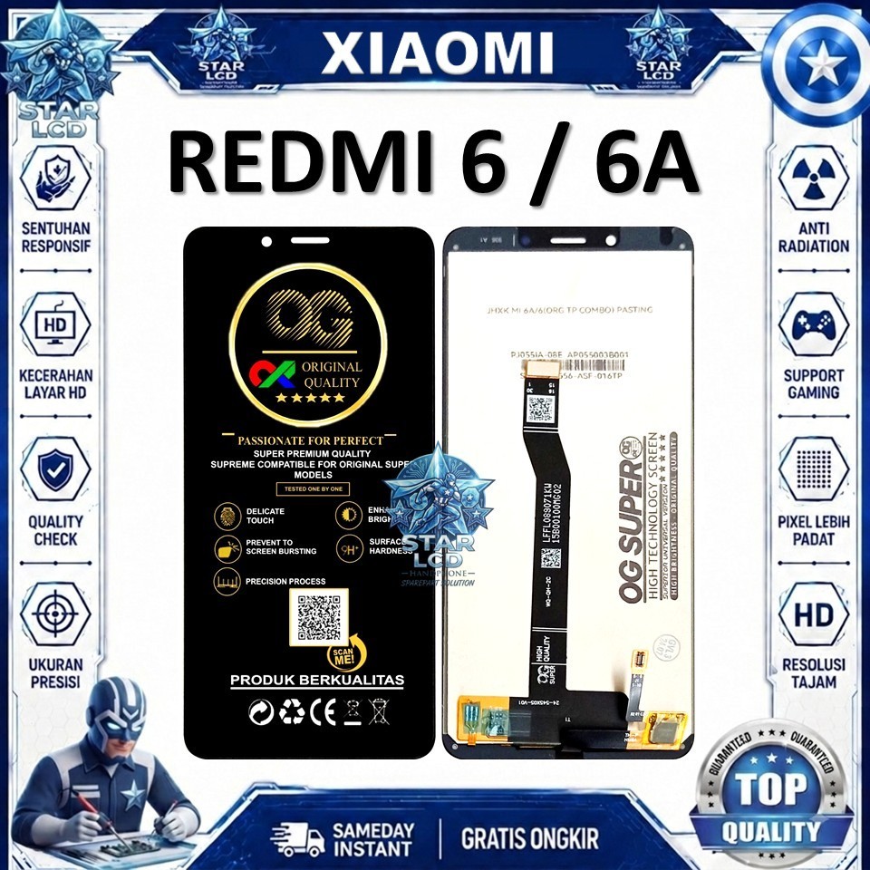 LCD TOUCHSCREEN XIAOMI REDMI 6 / REDMI 6A ORIGINAL 100%
