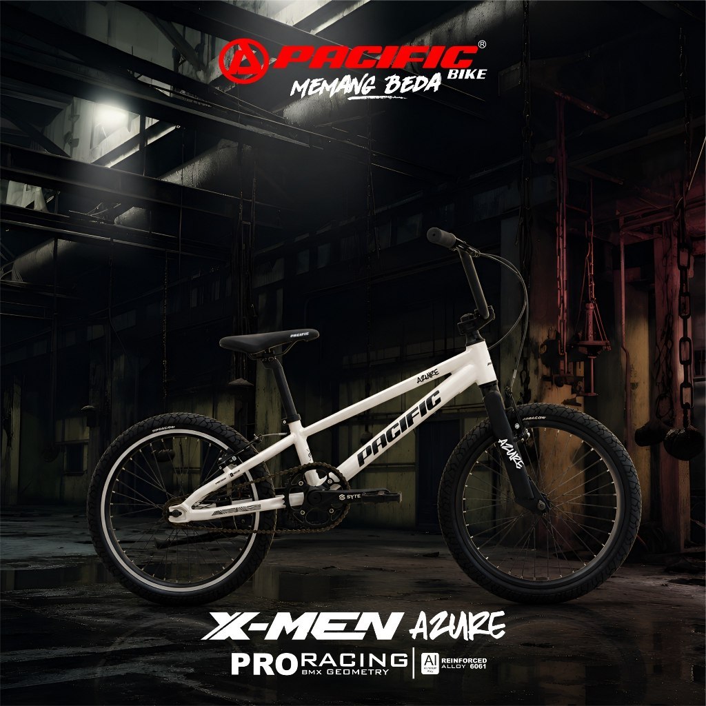 SEPEDA BMX RACE PACIFIC X-MEN AZURE PRO RACING 20 INCH FRAME ALLOY