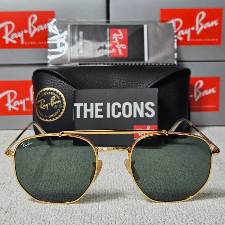 Kacamata Rayban The MARSHAL RB3648 OO1 Gold Lens Green Original
