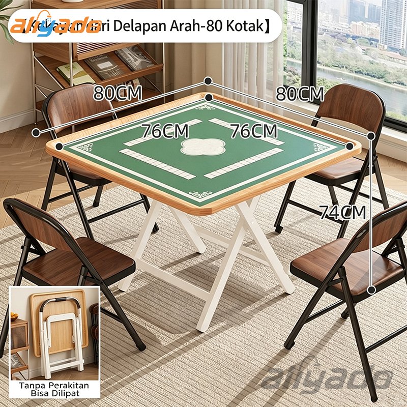 Meja Mahjong Lipat / Mahjong Table Foldable Meja Mahjong Lipat Portable Serbaguna Besar Beludru Hibu
