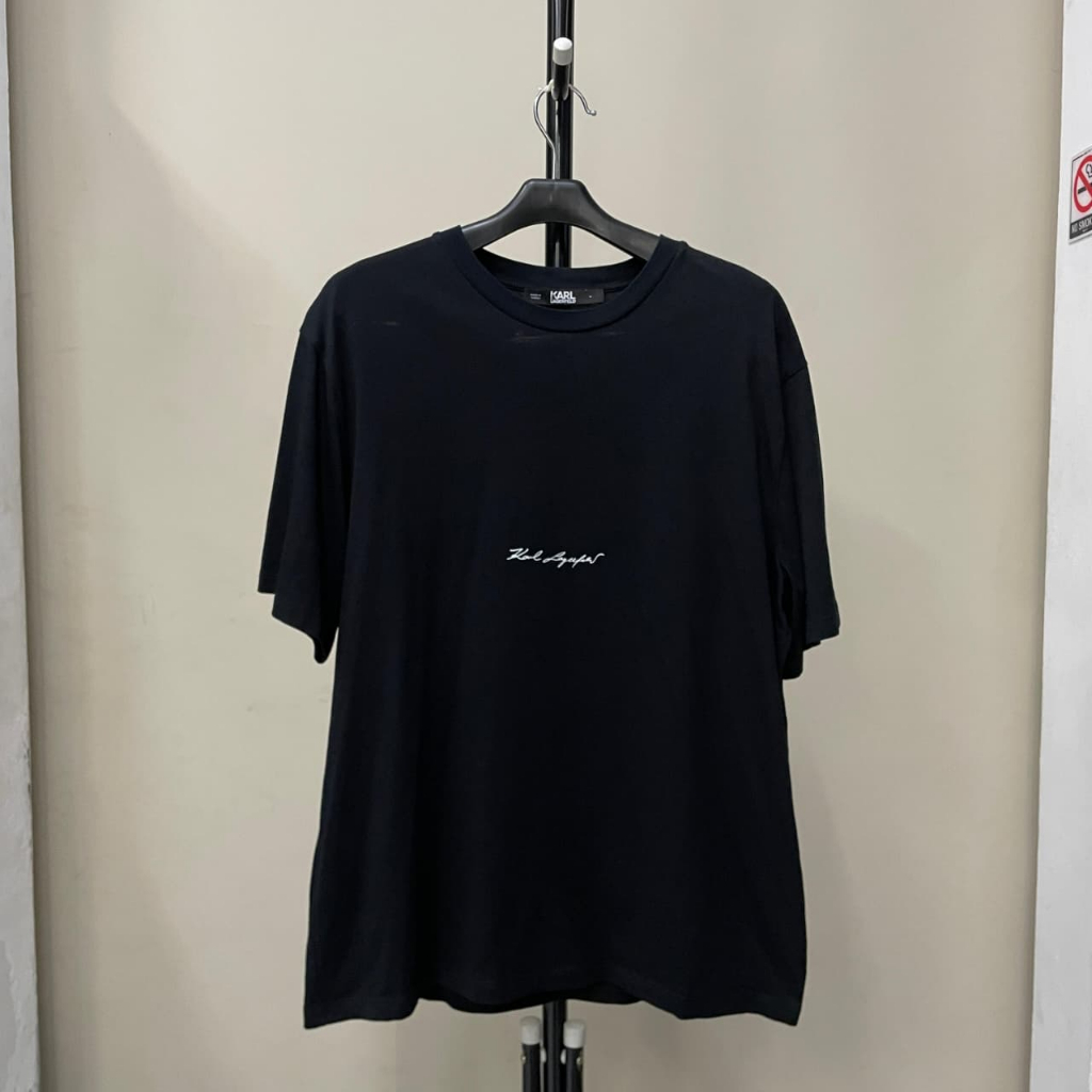 Karl Lagerfeld PARIS Cuma Pakai 1x 100% Original Baju Kaos Pria Hitam Bukan Zara
