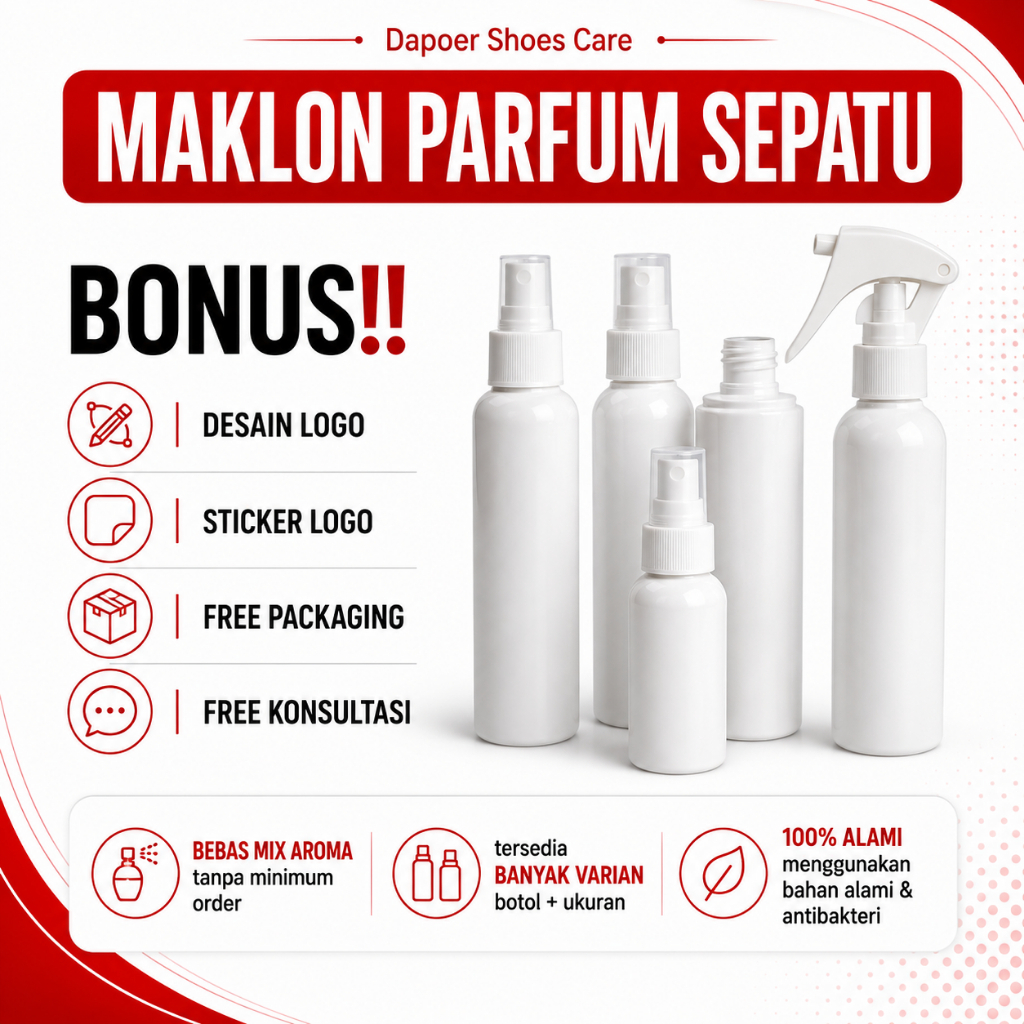 Maklon Parfum Brand Sendiri Tahan Lama Paket Usaha Parfum Murah, Gratis Desain Logo & Stiker Premium