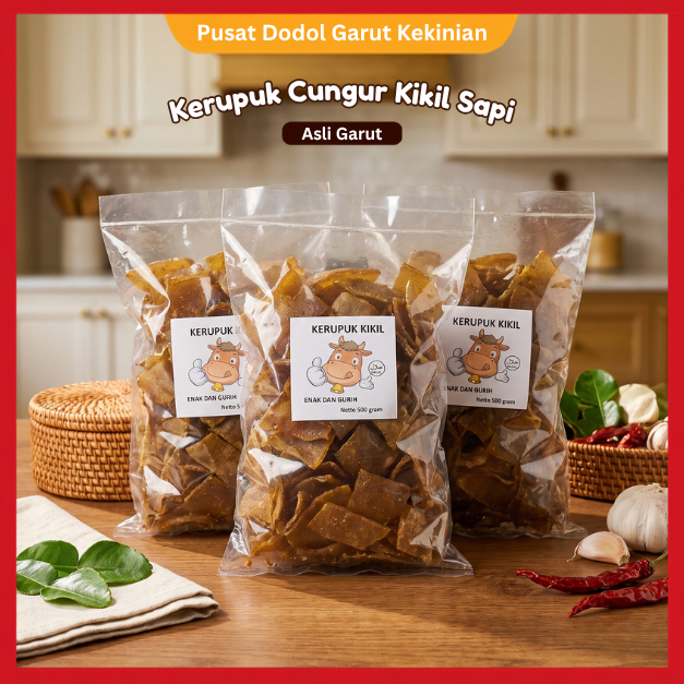 krupuk cungur kikil sapi mentah 500g rasa dengdeng sapi sarii manis pedas