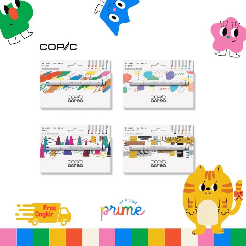 copic acrea / copic acrylic marker /spidol akrilik set 6 warna