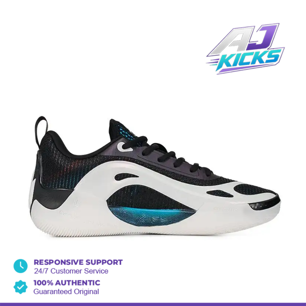 AJ Kicks - Sepatu Peak Andrew Wiggins AW 4 Black White Men's Basketball Sport Shoes Sepatu Olahraga 