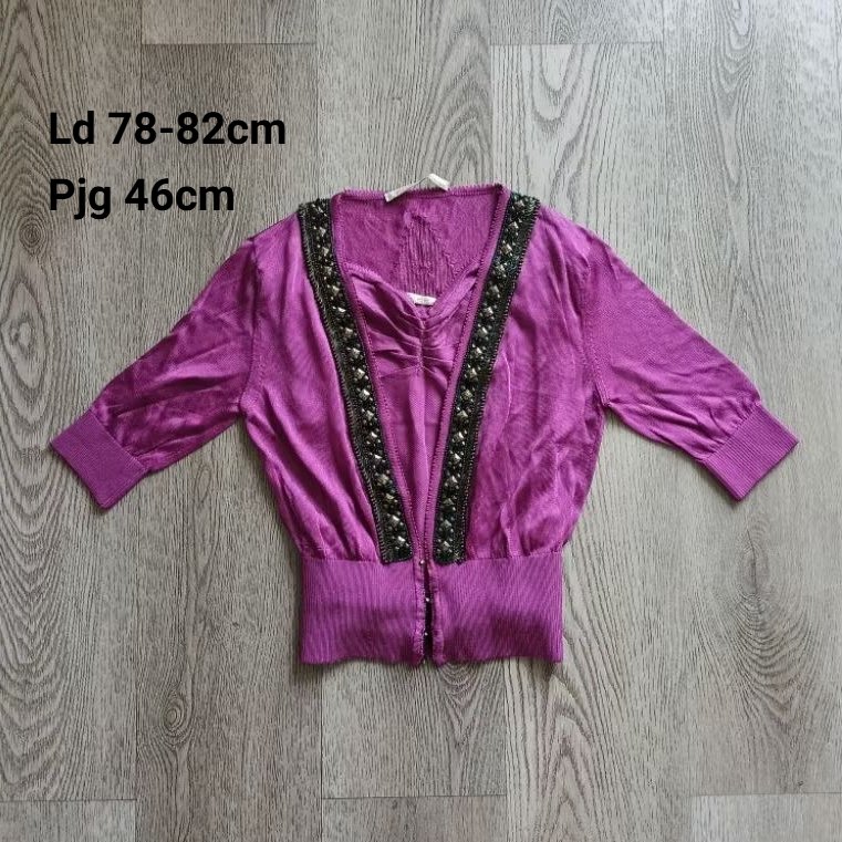 [size xs-s] Preloved 2in1 atasan wanita vintage woman 2 set top blouse vintage bohemian glam Roberto