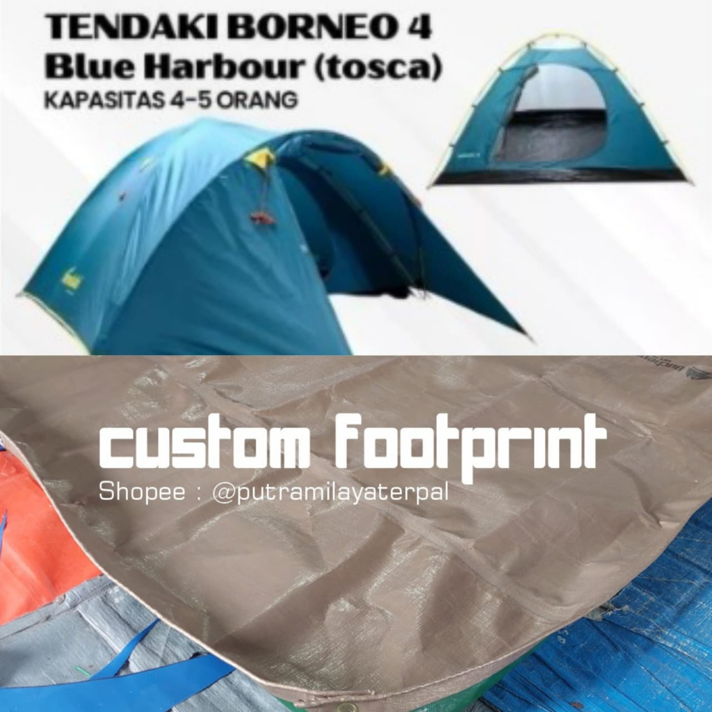 Footprint Tendaki Borneo 4  / Alas Tenda Tendaki Borneo 4 Bahan Terpal