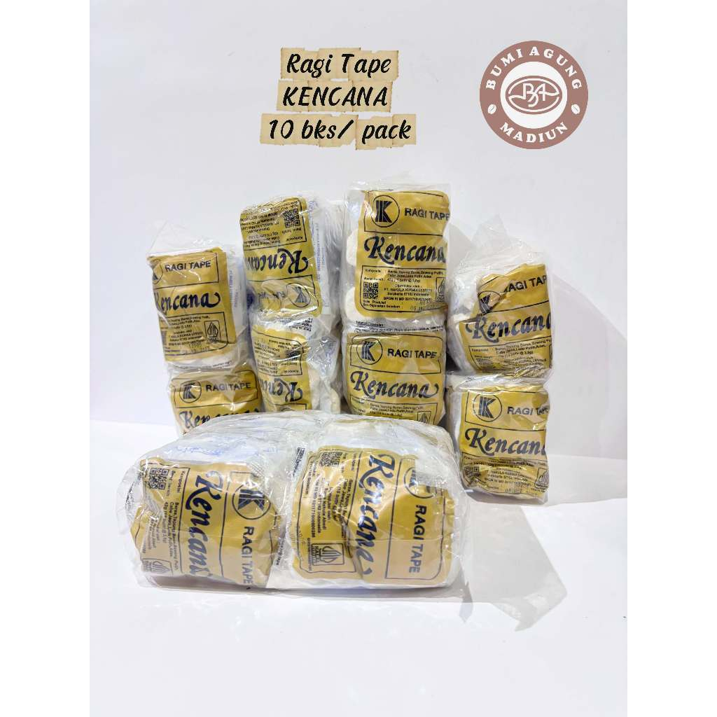 Ragi Tape Kencana 1 pack isi 10 pcs