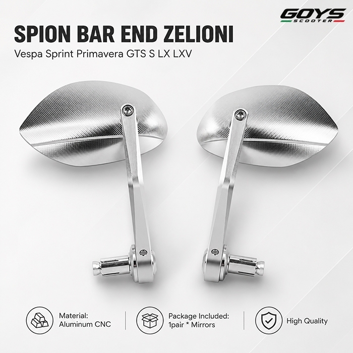 Spion Bar End Model Zelioni Vespa Sprint Primavera GTS S LX LXV