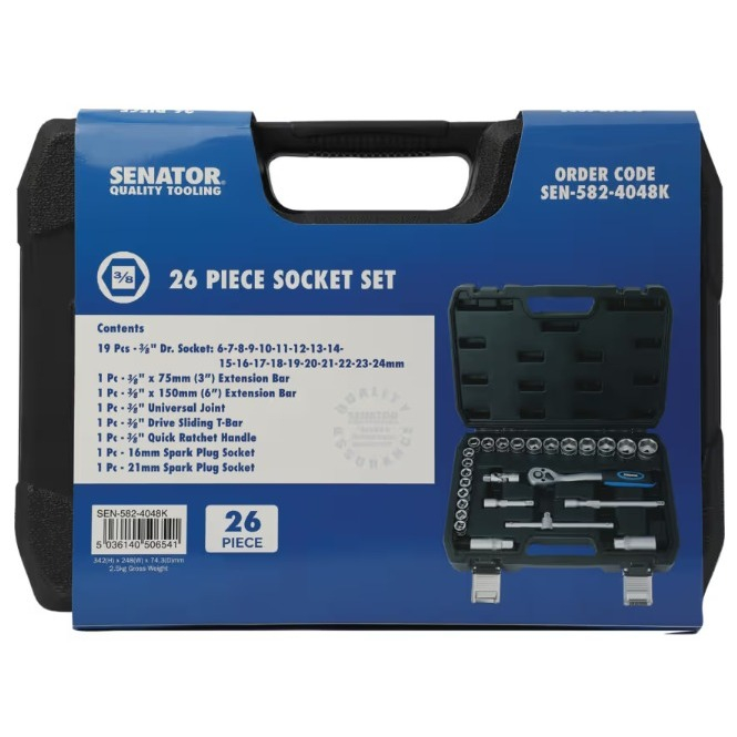 Tools Senator 3/8" DR. SOCKET SET (26-PC)