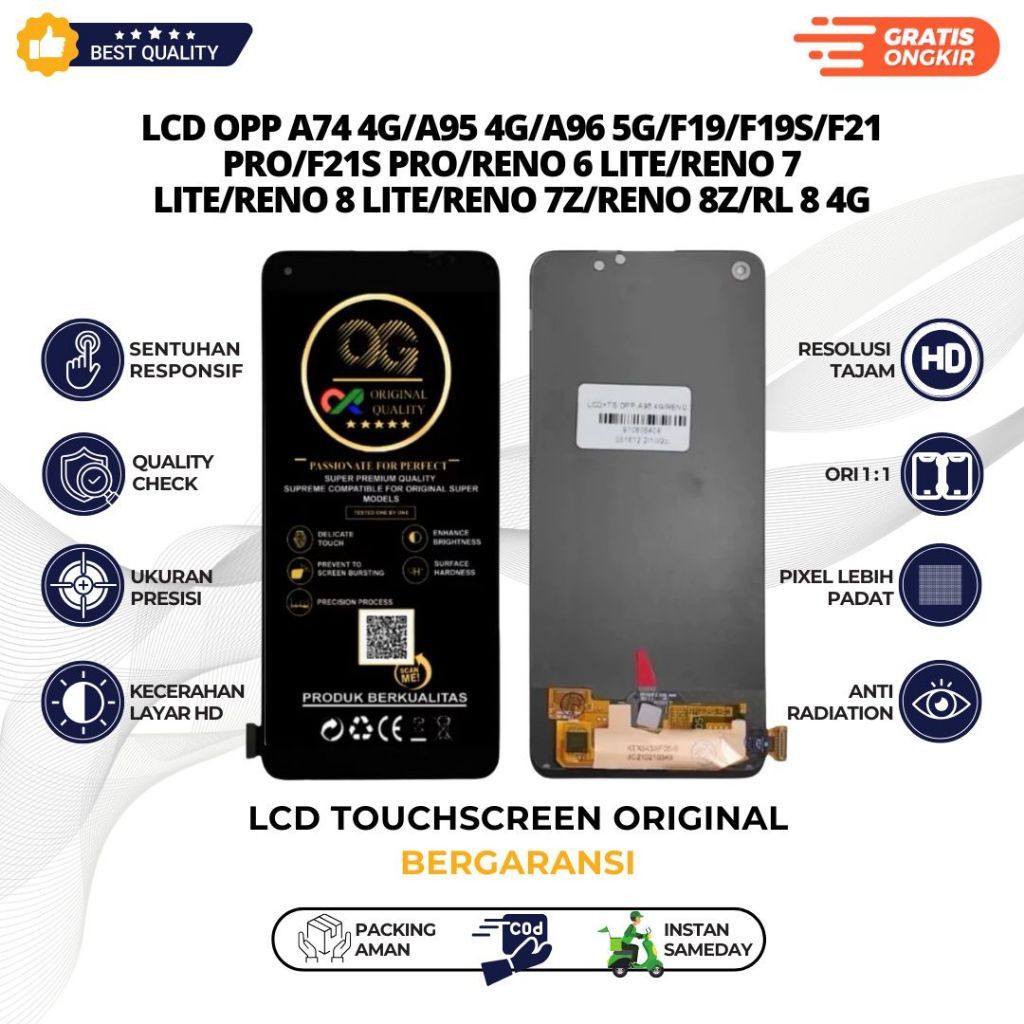 LCD TOUCHSCREEN OPPO A95 4G / A74 4G / A94 FULLSET ORIGINAL