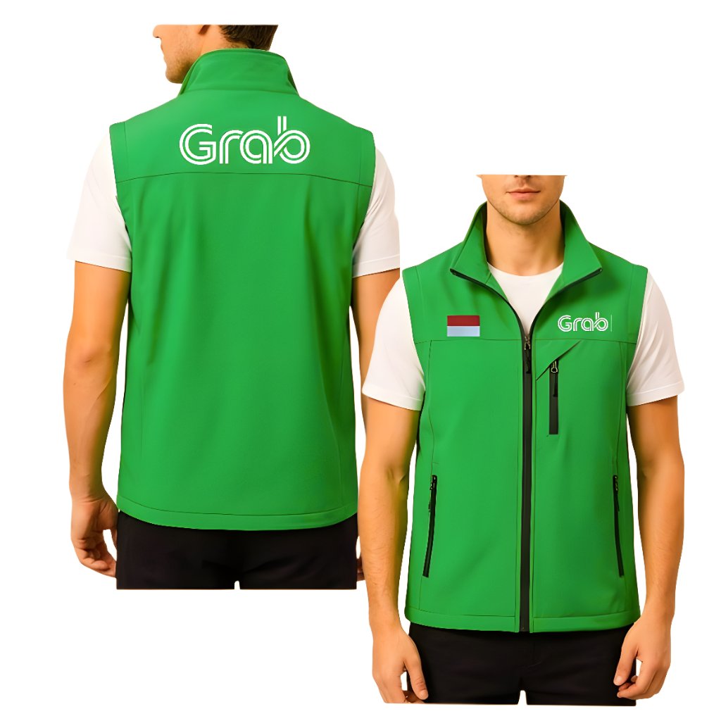 Orii  Rompi Vest Pria Grab Ojek Online Driver Terbaru Rompi Grab Ojol Driver Terbaru, Rompi Grab Oje