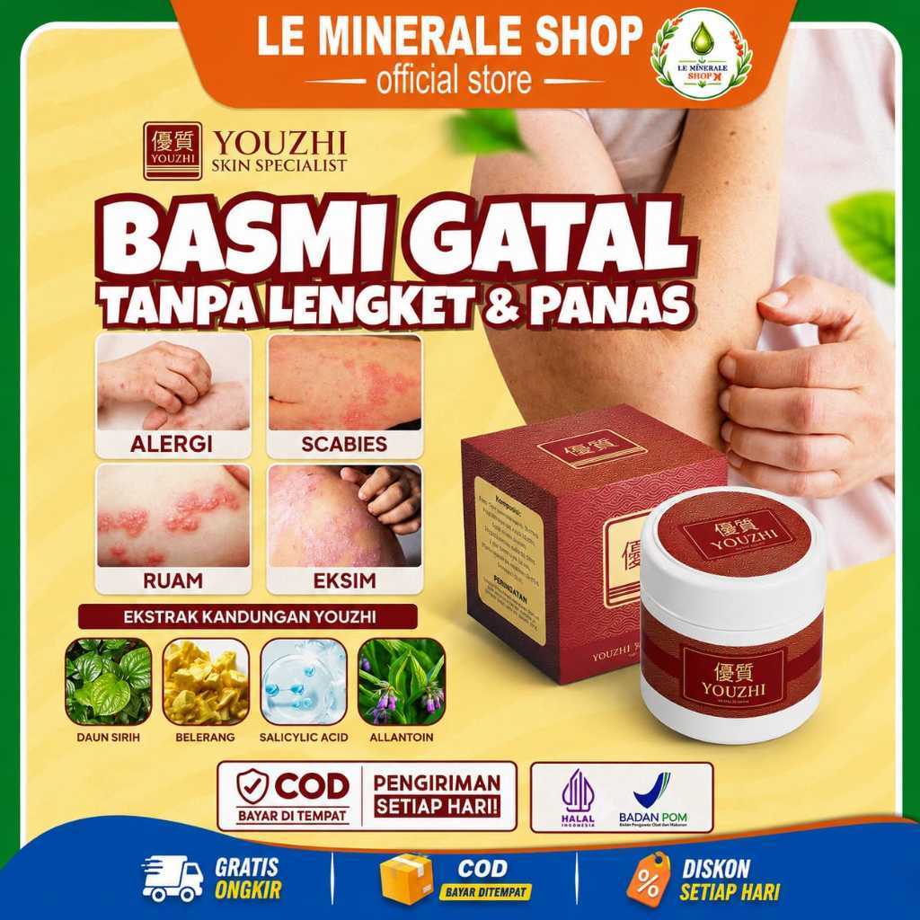YOUZHI SALEP GATEL Obati Masalah Alergi Kulit Gatal Kudis Jamur Youzhi Salep Gatel Kulit Original