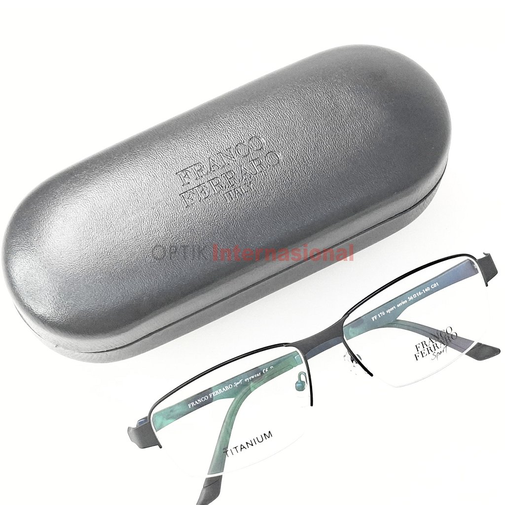 FRANCO FERRARO SPORT FF176 Kacamata Branded Italy Frame Rectangle Unisex Original