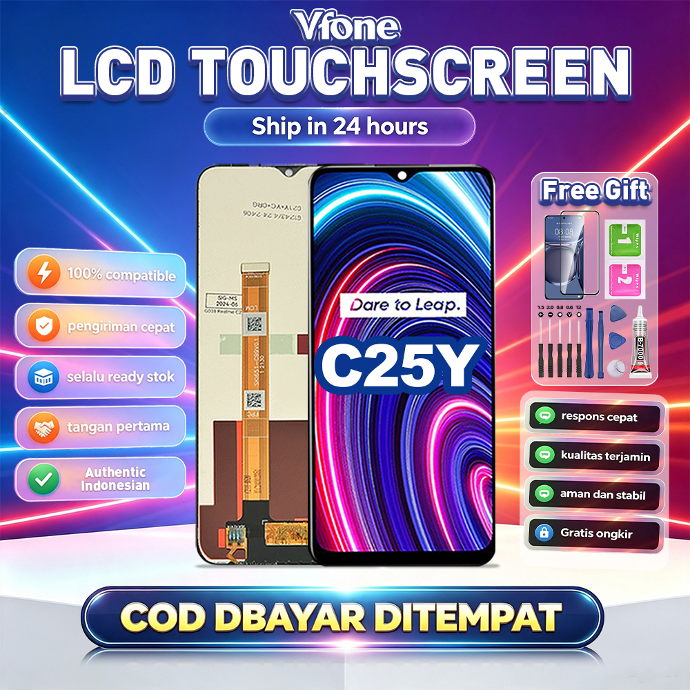 Vfone LCD FOR Realme C25Y C21Y C11 2021 LCD Realme C20 C21 Narzo 50i Touchscreen Fullset Replacement