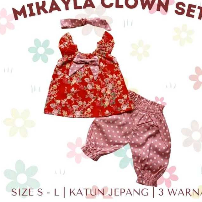KAINA SHOP Mikayla Baju Anak Perempuan | Setelan Anak | Baju Anak | Setelan Anak Casual Bahan Adem d