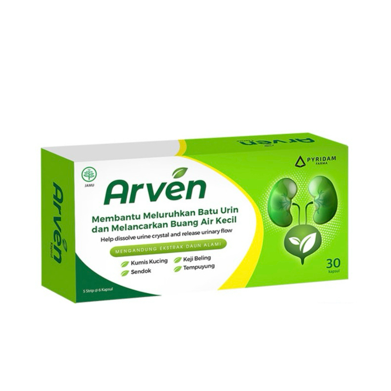 Arven Box 30's Kapsul Pyridam - Obat Peluruh Batu Ginjal