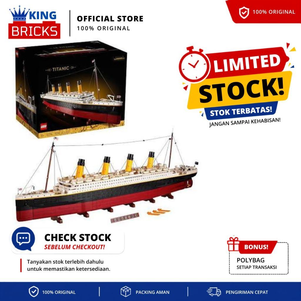 10294 Titanic ICONS - Mainan Anak LEGO Koleksi Kapal Laut Vintage  Original Murah Jakarta
