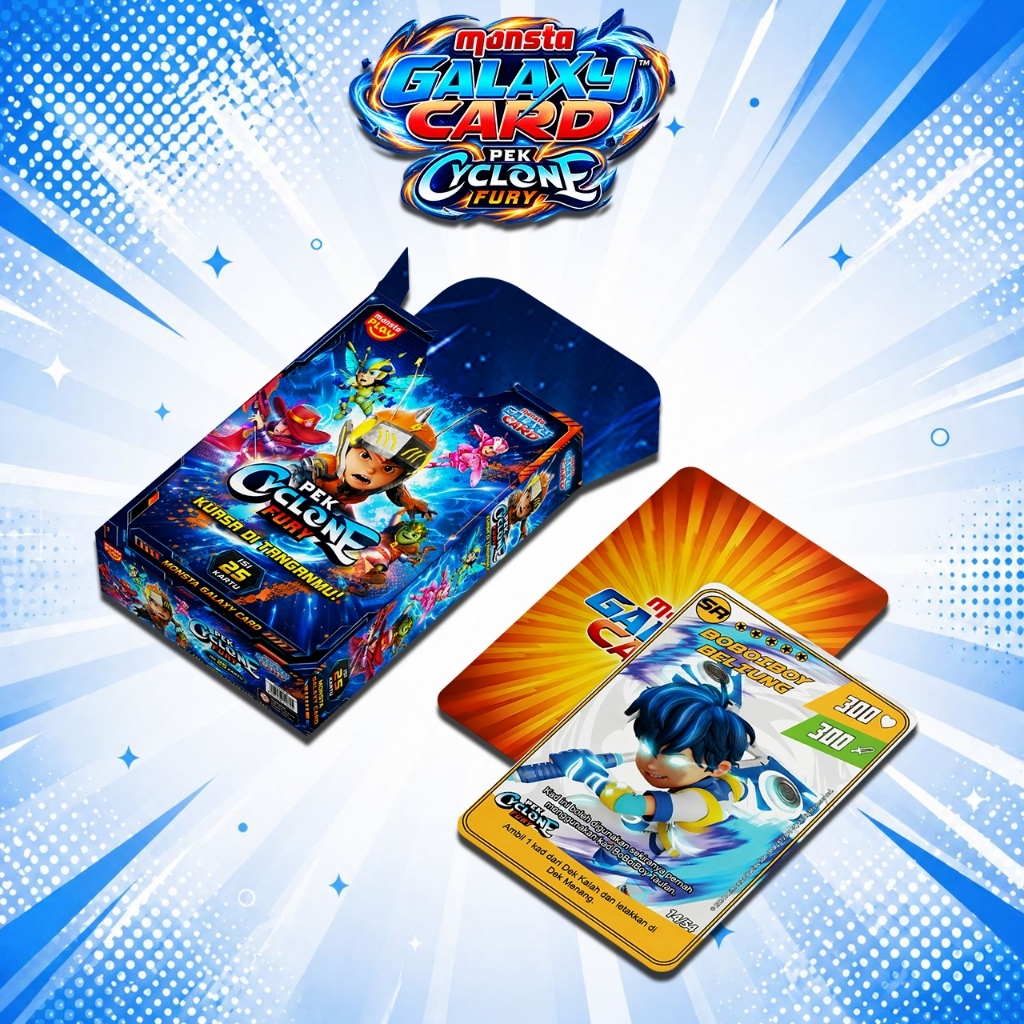 KARTU BOBOIBOY MONSTA GALAXY CARD PEK CYCLONE FURY UNOFFICIAL