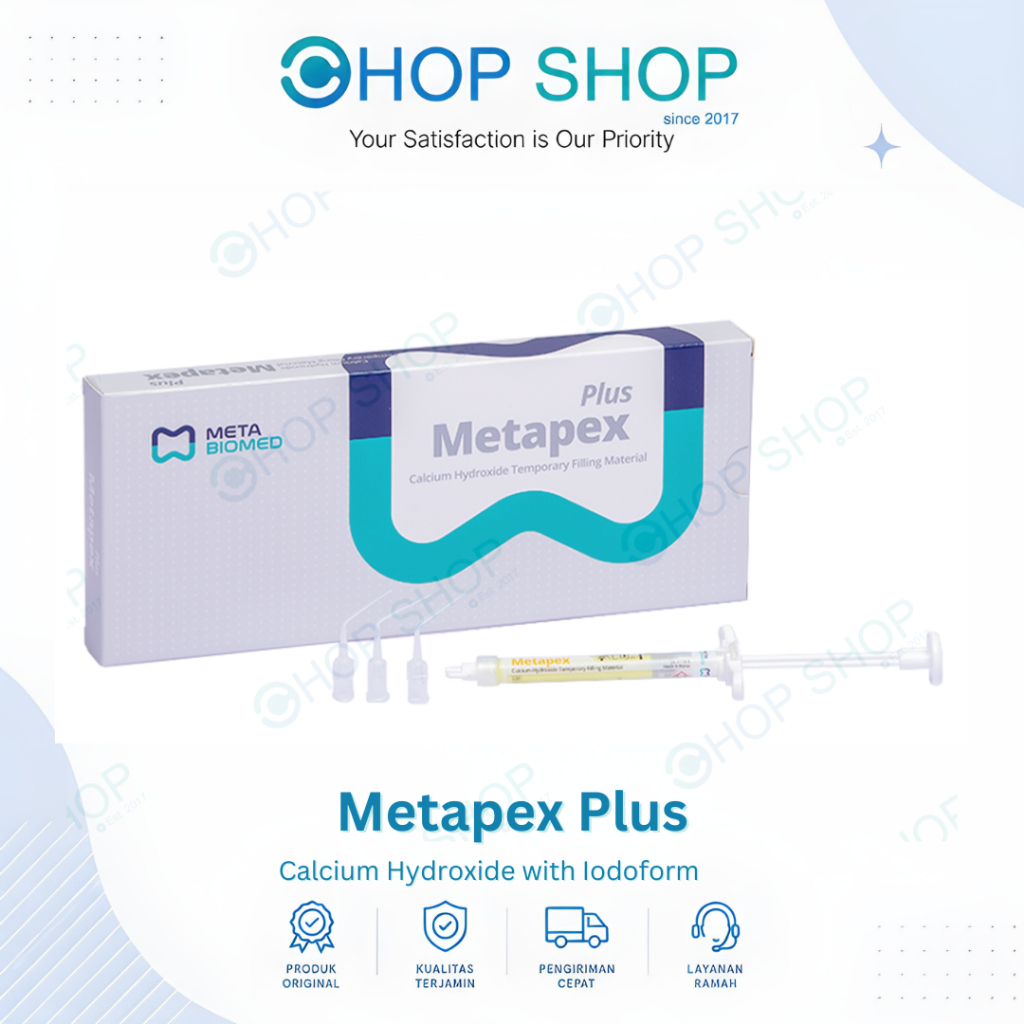 ORIGINAL Meta Biomed Metapex 2.2g Calcium Hydroxid with Iodoform - Pasta Endodontik Saluran Akar Met
