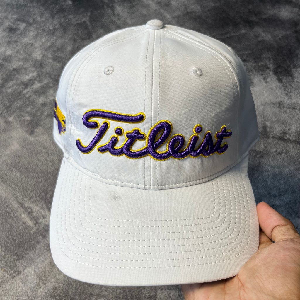 Topi Golf Titleist Putih Original Olahraga Lari Gym Baseball Sepeda Drifit Casual Padel Golf