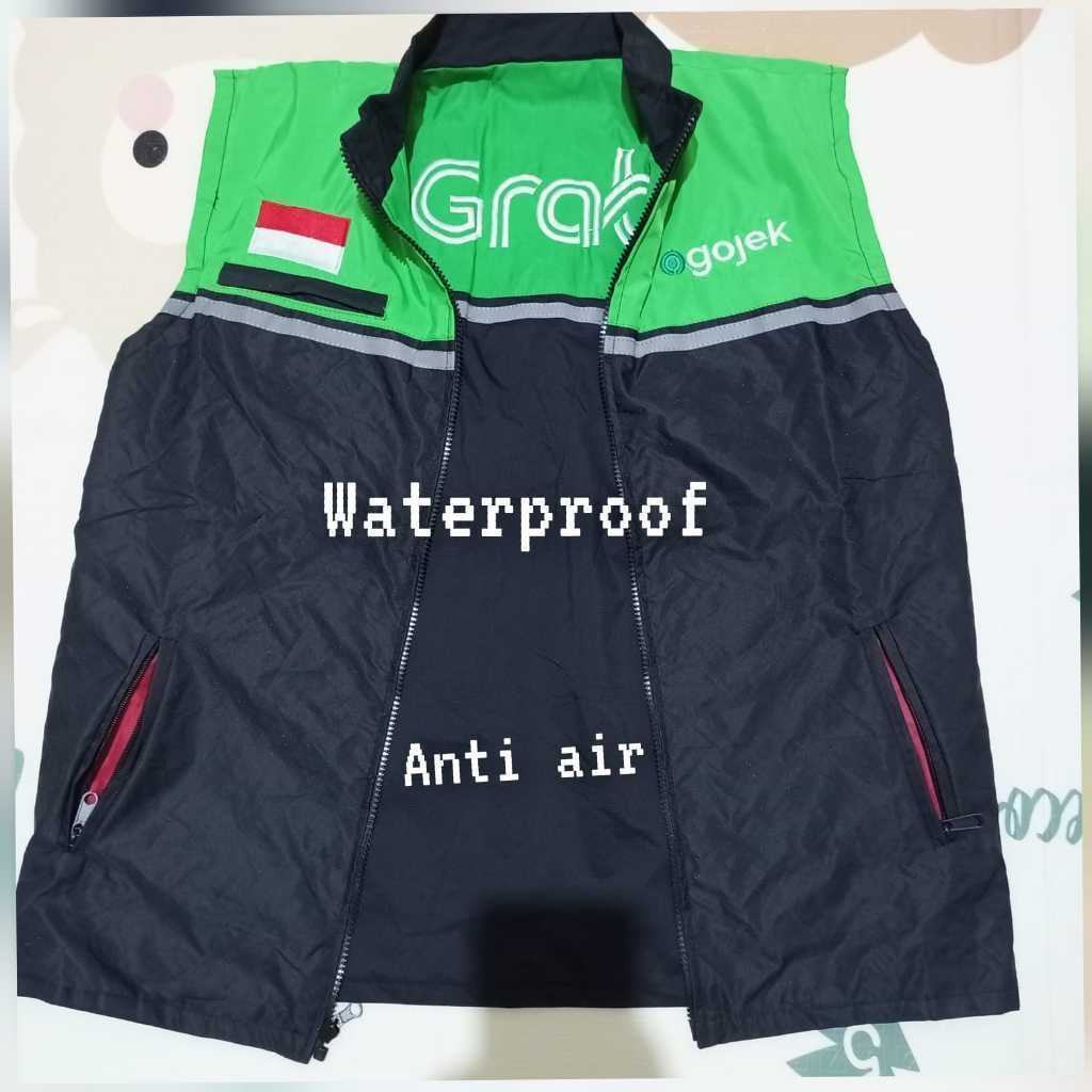 ROMPI GOJEK GRAB BUKAN JAKET GOJEK GRAB INI TANPA LENGAN ANTI AIR MURAH
