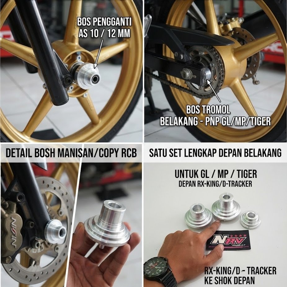 pemanis pelek RCB as 12 bosing Gear box pelek RCB as 12 set depan belakang pnp cb gL