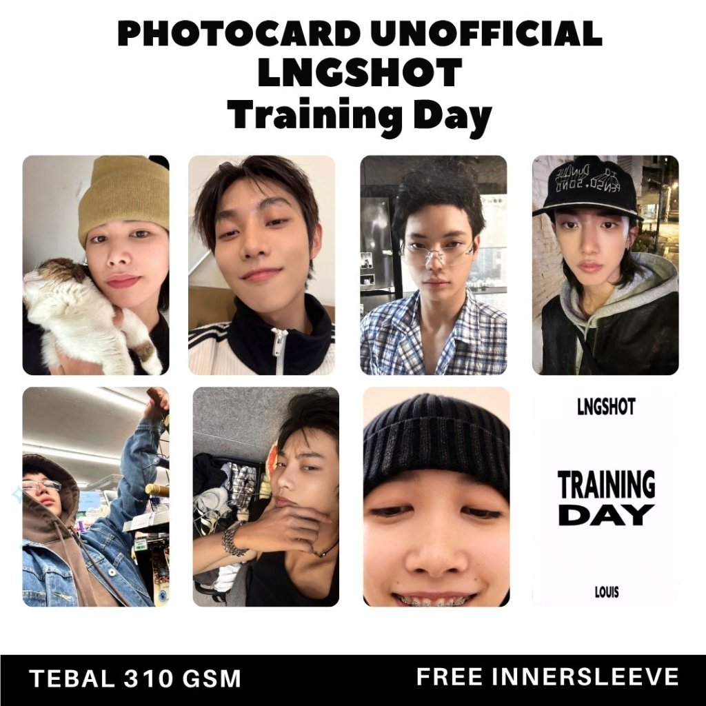 Photocard Lngshot Training Day lomo card  Photocard Lngshot Short Callers