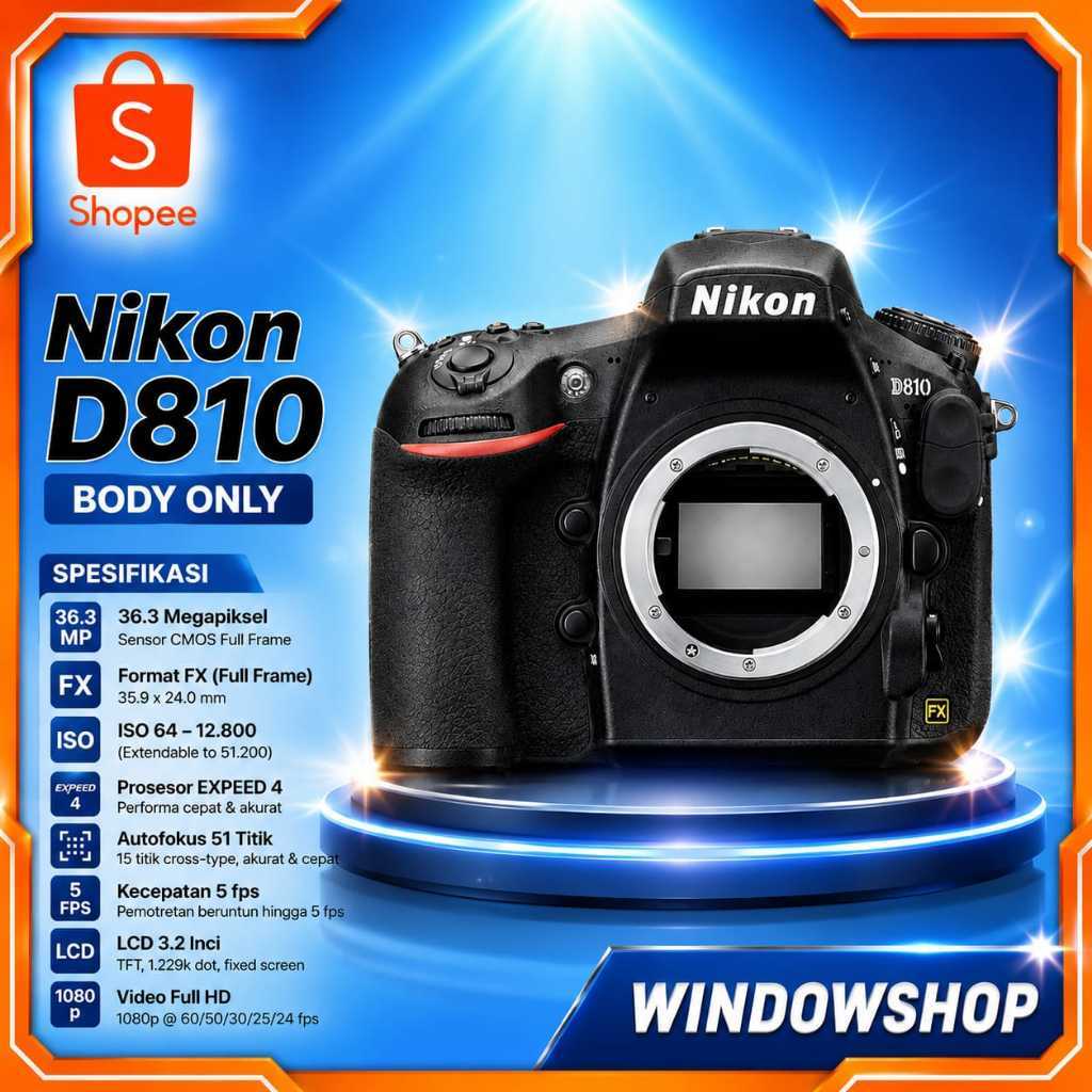 Nikon D810 Body Only | D 810 | Kamera Nikon | Camera Nikon | DSLR